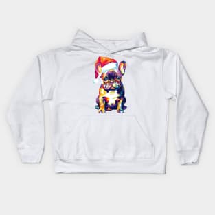 Christmas dog popart Kids Hoodie